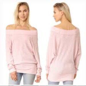 ✅ FREE PEOPLE‎ We The Free Palisades Thermal Pullover Top IN PINK SIZE SMALL